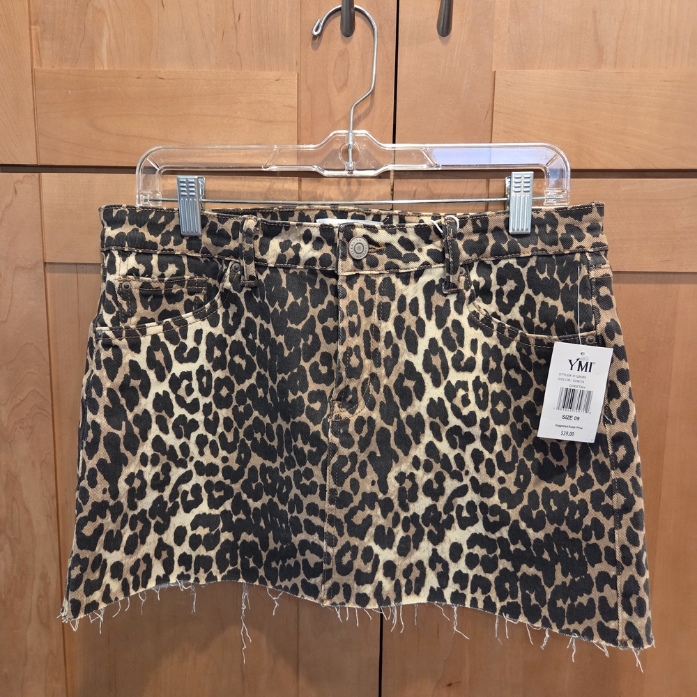 YMI Leopard Print Mini Skirt